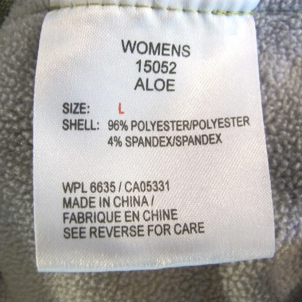 Woolrich Full Zip Softshell‎ Jacket Women's Large Aloe Green Pockets